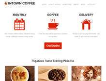Tablet Screenshot of intowncoffee.com